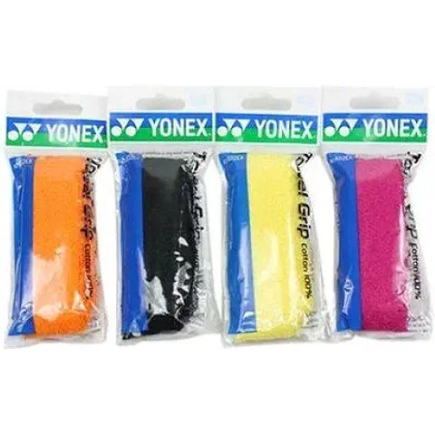 YONEX AC402EX Synthetic Badminton Towel Grip (Multicolour) Pack of 4