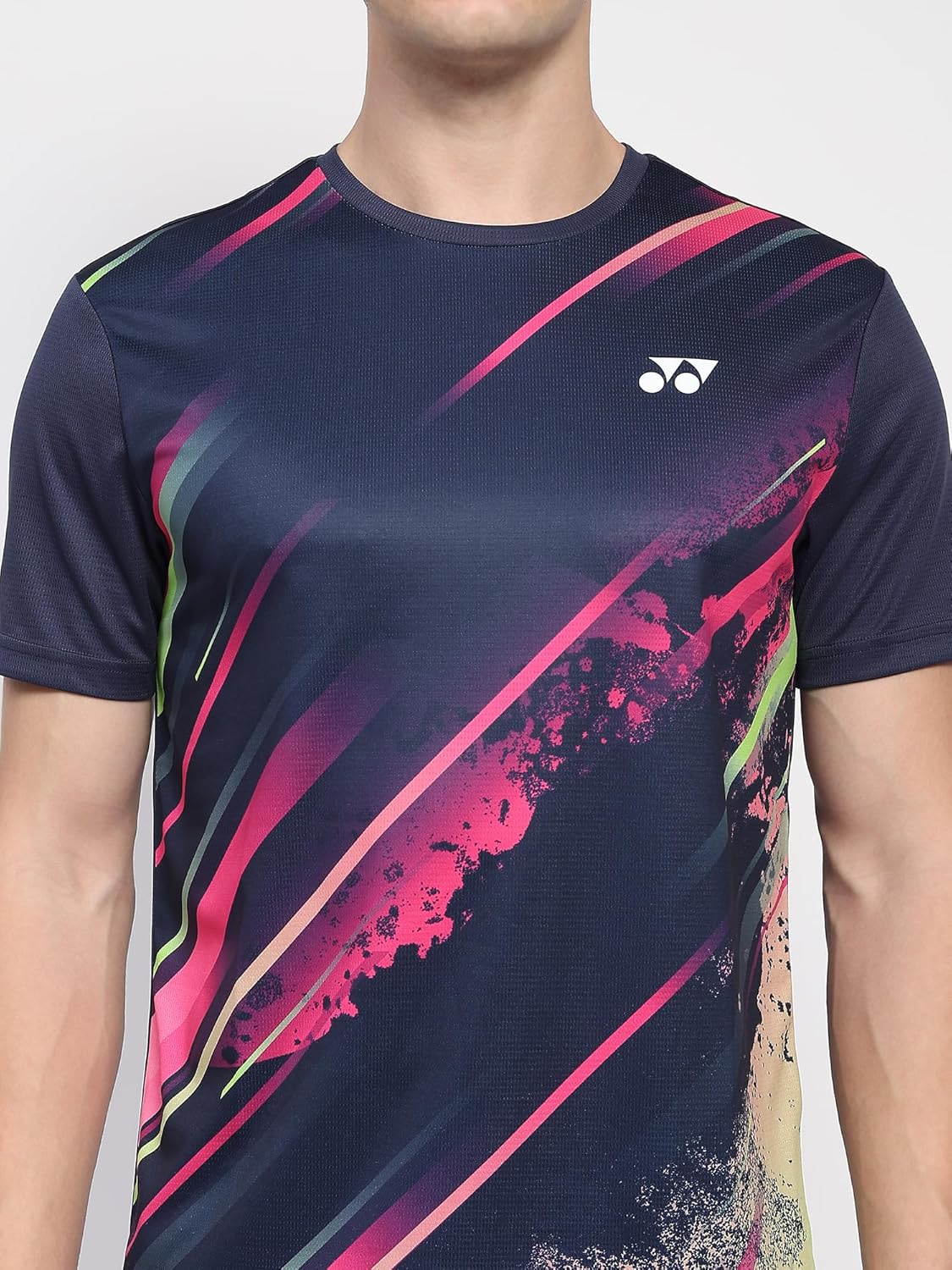 YONEX RM H036-2877-Easy4-S Men’s Round Neck T-Shirt | Yonex TruDry Moisture Wicking Sportswear for Badminton, Tennis, Gym & Running