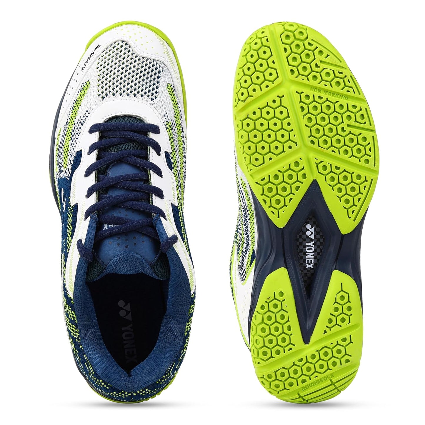 YONEX V200-i Badminton Shoes | TRU Cushion | Colour WHITE DEEP OCEAN | Size 8