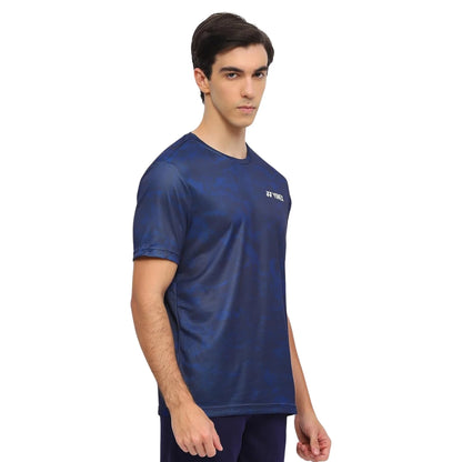 MENS ROUND NECK TEE RM-S092-2963-ESST3-S NAVY PEONY SIZE LARGE