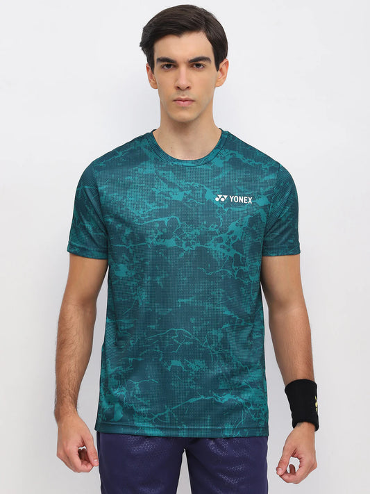 Yonex 2963 Men’s Round Neck T‑Shirt – TruDry Quick‑Dry Polyester, Lightweight & Breathable Essentia 3 Badminton/Tennis Tee