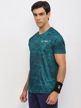 onex 2963 Men’s Round Neck T‑Shirt – TruDry Quick‑Dry Polyester, Lightweight & Breathable Essentia 3 Badminton/Tennis Tee