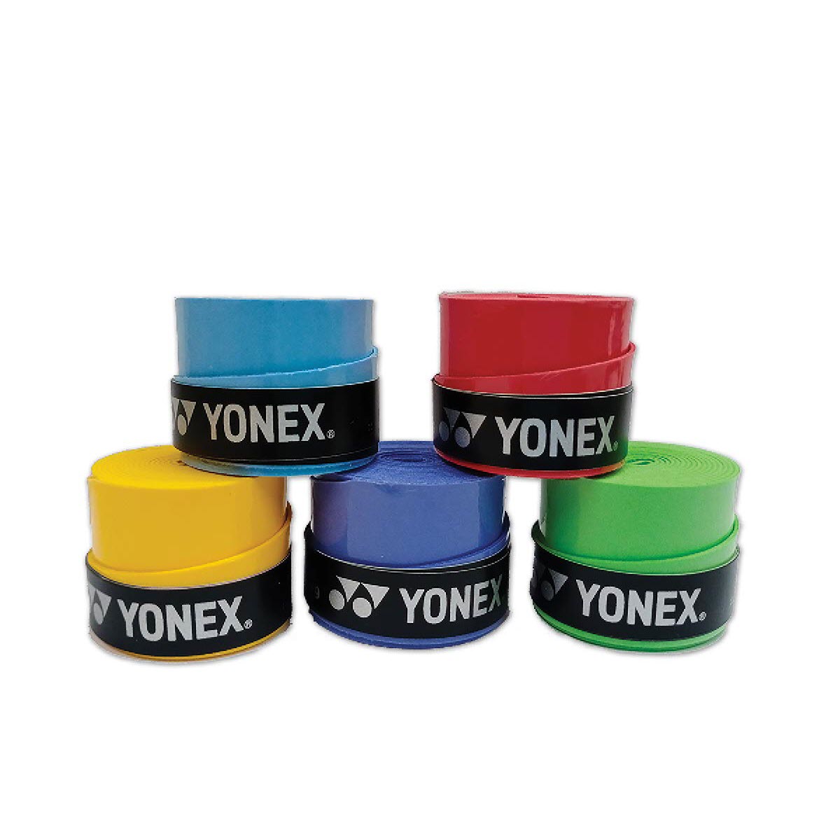 YONEX Tech-501B Badminton Synthetic Over Grips Polyurethane (Multicolor, Pack of 5)