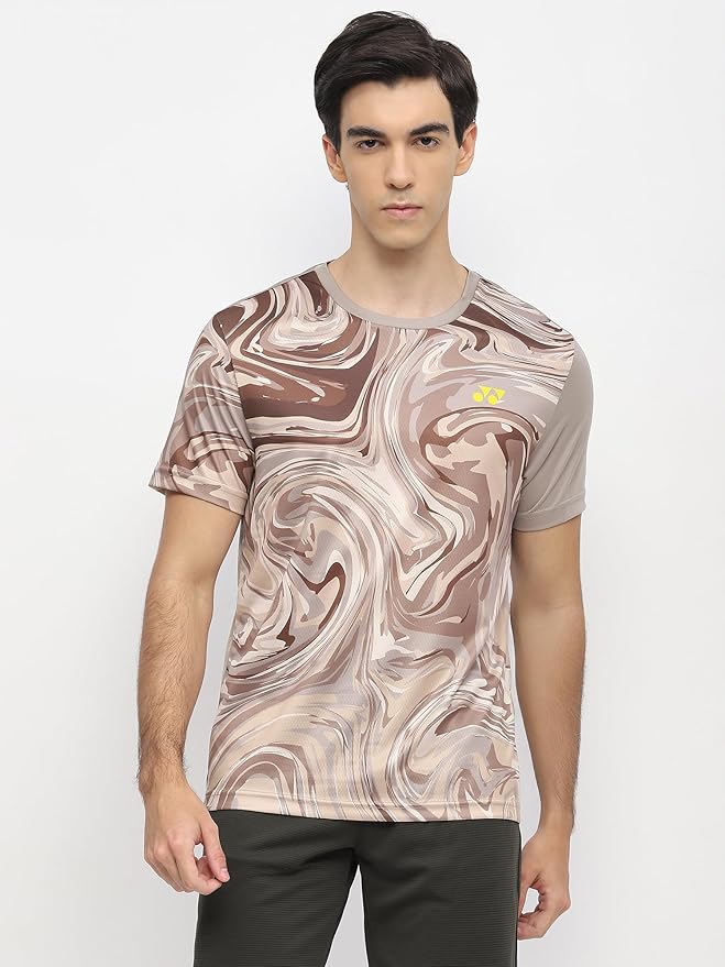 YONEX Essentia 3 Round Neck T-Shirt 2966- Sustainable Performance | TruDry Moisture-Wicking | Cool, Dry and Comfortable | Round Neck | Light Weight | Eco-Friendly T-Shirt Recycled Plastic Bottles