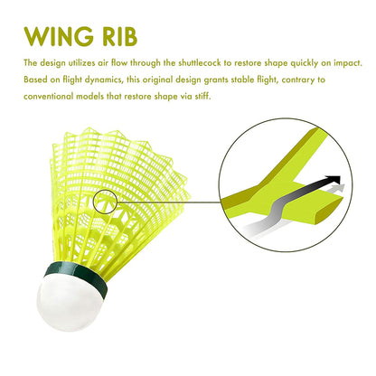 Yonex Mavis 500 Green Yellow Nylon Badminton Shuttlecock