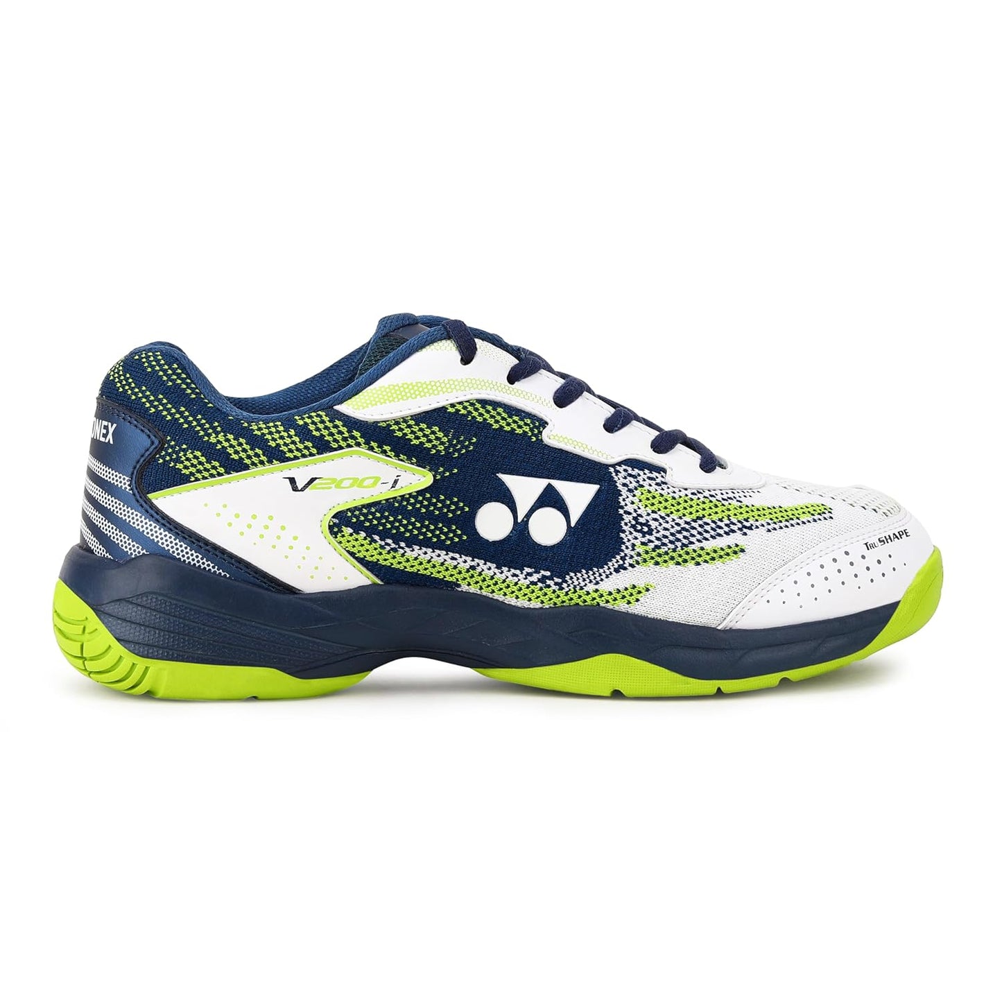 YONEX V200-i Badminton Shoes | TRU Cushion | Colour WHITE DEEP OCEAN | Size 8