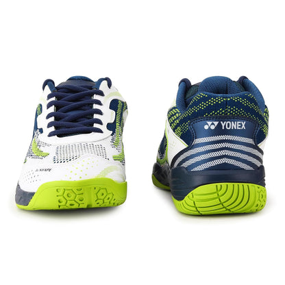 YONEX V200-i Badminton Shoes | TRU Cushion | Colour WHITE DEEP OCEAN | Size 8