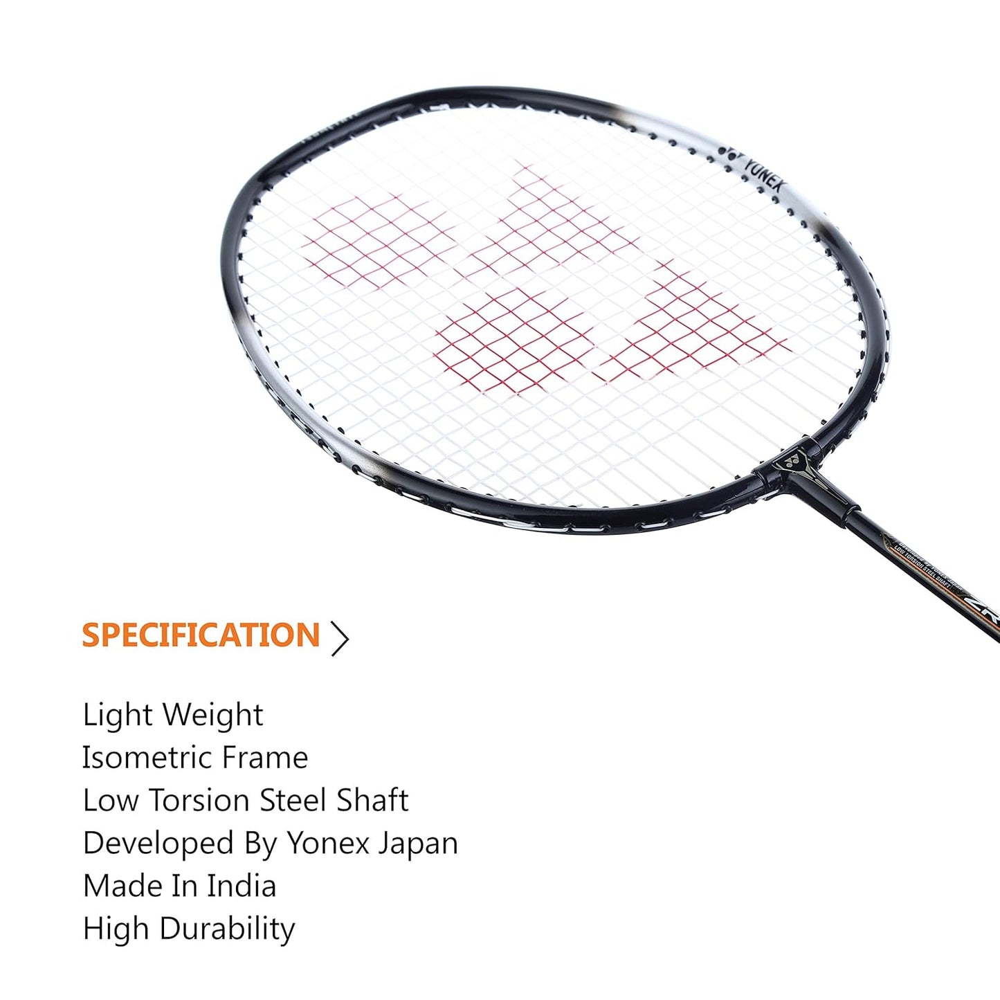 YONEX ZR 100 light Aluminium Badminton Racket (G4, 95 Grams, 26 lbs Tension)