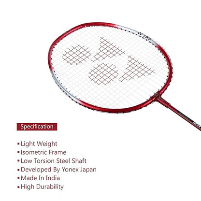 YONEX ZR 100 light Aluminium Badminton Racket (G4, 95 Grams, 26lbs Tension) (Red/White)